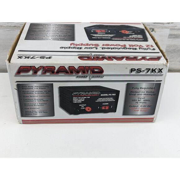 Pyramid Ps7kx 5 Amperage 70 Watts Power Supply For Phones Cb Radios Scanners - Picture 2 of 7